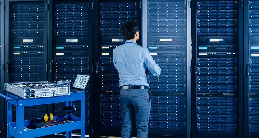 Image of Alex in his data center