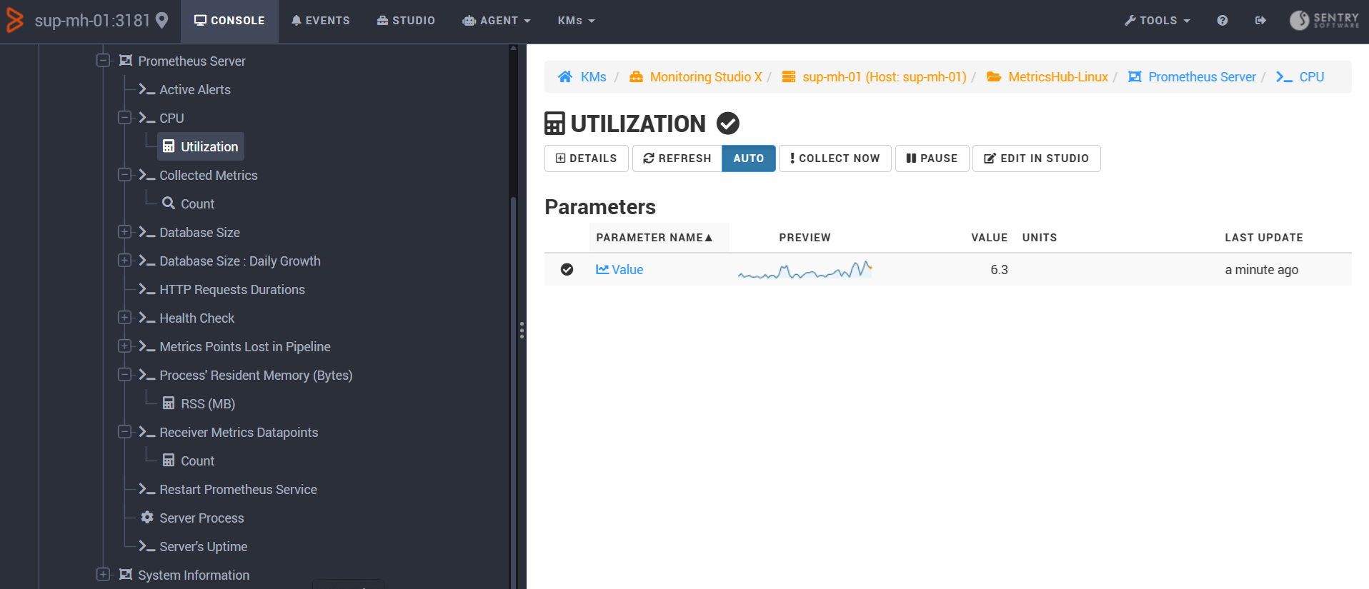 MetricsHub load testing Prometheus key metrics